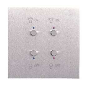 Commande double lumière Art d'Arnould Epure MyHOME_Up - acier brossé|Arnould-ARD67482