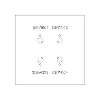 Commande 4 scénarios Art d'Arnould Epure MyHOME_Up - acier satin|Arnould-ARD67588