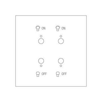 Commande double lumière Art d'Arnould Epure MyHOME_Up - acier miroir|Arnould-ARD67682