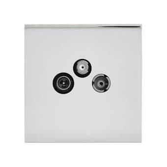 Art d'Arnould univers Epure prise TV-FM-SAT - acier miroir|Arnould-ARD67677