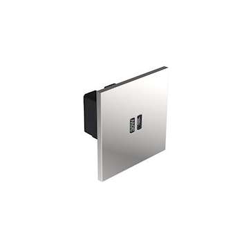 Chargeur 1 USB Type-C Art Univers Epure 3A 30W Power Delivery - Acier miroir|Arnould-ARDAR67623