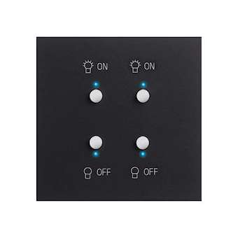 Commande double lumière Art d'Arnould Epure MyHOME_Up - noir mat|Arnould-ARD67882