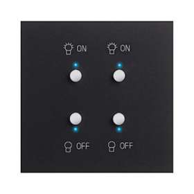 Commande double lumière Art d'Arnould Epure MyHOME_Up - noir mat|Arnould-ARD67882