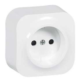 Prise de courant sans terre saillie Profil Eco - Blanc|Arnould-ARD54203