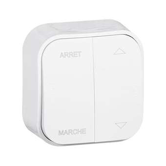 Interrupteur individuel de volets roulants saillie Profil Eco - blanc|Arnould-ARD54208