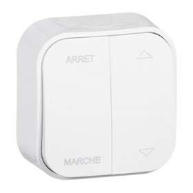 Interrupteur individuel de volets roulants saillie Profil Eco - blanc|Arnould-ARD54208