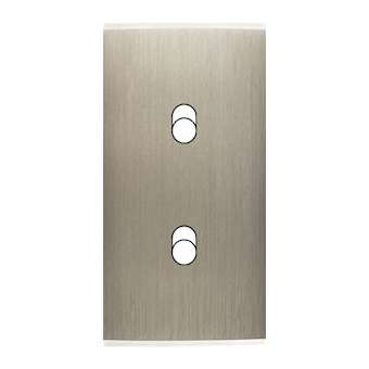 Façade étroite Confidence Laiton Acier Brossé 2 basculeurs|Modelec-MD8112-412M