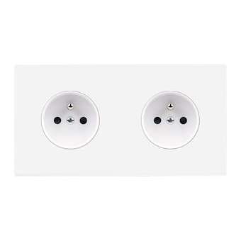 Façade CONFIDENCE LAITON BLANC EMAIL DOUBLE HORIZONTALE PC PC|Modelec-MD8260-424M