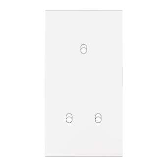 Façade CONFIDENCE LAITON BLANC DOUBLE VERTICALE 3 BASCULEURS ELOIGNES|Modelec-MD8155-413M