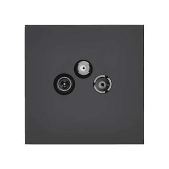 Art d'Arnould univers Epure prise TV-FM-SAT - noir mat|Arnould-ARD67877