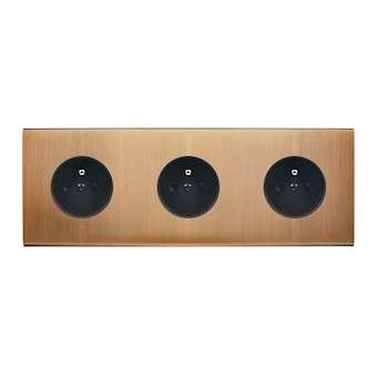 Façade CONFIDENCE LAITON VIEUX BRONZE TRIPLE HORIZONTALE PC PC PC|Modelec-MD8310-417M