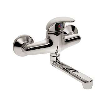 Mitigeur d'évier ea 150 mm avec manette pleine courte et bec orientable|Sanifirst-SAN75030