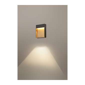 FLATT, applique extérieure, anthracite/imitation bois, LED, 14W, 3000/4000K, IP6|SLV-DC51002953