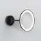 Miroir grossissant Mascali Round LED Noir mat IP44