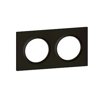Plaque carrée dooxie 2 postes finition noir velours|Legrand-LEG600862