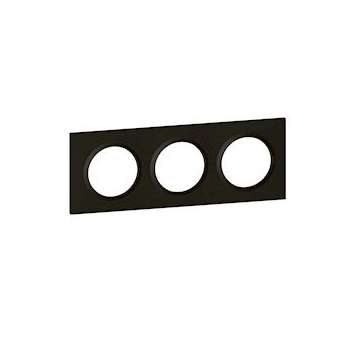 Plaque carrée dooxie 3 postes finition noir velours|Legrand-LEG600863