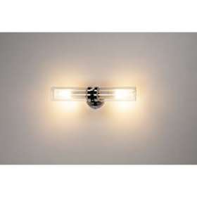 WL 106, applique intérieure, double, chrome, E14, 2x 40W max, IP44|SLV-DC51002229