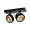 KALU, applique et plafonnier intérieur, double, noir, GU10/QPAR111, 2x 75W max