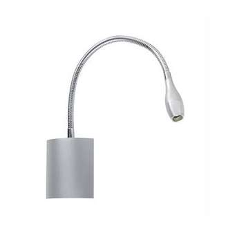LIZA 01 - Liseuse 2,3W 3000K 110lm 40DEG 30000h, installation patère, grise|Aric-ARI5222