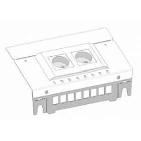 Support 8RJ45 et 2 prises 2P+T pour Bac Connect (sans équipement)|Atole-AOEGT8RJ45V04