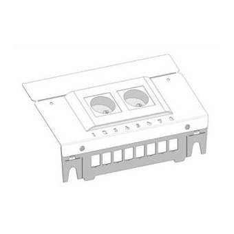Support 8RJ45 et 2 prises 2P+T pour RTL Connect (sans équipement)|Atole-AOEGT8RJ45V05