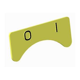 Unicode 2 - Etiquette jaune adhesive petit modèle marquage O - I|Atx Appleton-ATXULPSH01