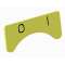 Unicode 2 - Etiquette jaune adhesive petit modèle marquage O - I|Atx Appleton-ATXULPSH01