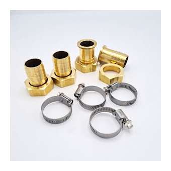 Raccords sapin sortie droite DN30 - 4 embouts cannelés femelle + 4 colliers|Auer-AUE754210