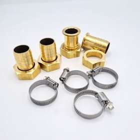 Raccords sapin sortie droite DN30 - 4 embouts cannelés femelle + 4 colliers|Auer-AUE754210