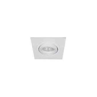 Spot ALU 16 GU10 carré 1 tête orientable, blanc mat IP20|Europole-POL26211