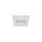 Spot ALU 16 GU10 carré 1 tête orientable, blanc mat IP20