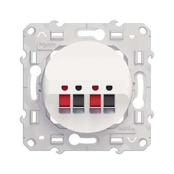 Odace, prise haut-parleurs Blanc, 2 sorties|Schneider Electric-SCHS520488