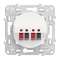 Odace, prise haut-parleurs Blanc, 2 sorties|Schneider Electric-SCHS520488