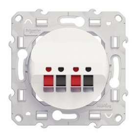Odace, prise haut-parleurs Blanc, 2 sorties|Schneider Electric-SCHS520488