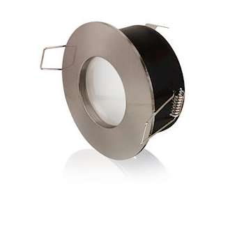 Marina - Spot SDB rond IP65 GU5,3 verre sablé AB + 1m de câble|Aurora-ABIAL10115