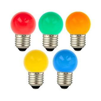 Ecopack Lot 5Pcs Led Party G45 E27 1W Multi-Couleur Pc|Bailey-BIY143753