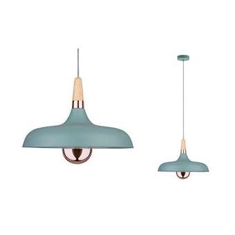 Juna suspension 340mm max 1x20W E14 Vert satiné/Cuivre/Bois 120V Métal/Bois|Paulmann-PUA79655