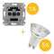 Combi Pack Ww15031 + 5Pcs Led Gu10 5W Warmdim