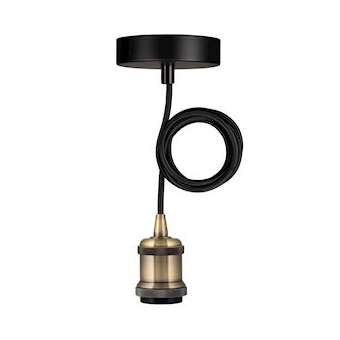 Suspension Oslo E27 Bronze Antique 1.5M 2C Noir|Bailey-BIY141469