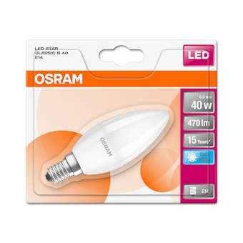 OSRAM LED CLB40 Dépolie 840 E14 5W 470lm Plastic - Blister|Ledvance-OSR962057