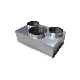 Plénum acier isolé piquages arrières 625x400 mm|Baillindustrie-BLLPLACI-AR-ISO625X400