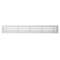 Grille de soufflage linéaire de 1000x150 mm en aluminium blanc mate
