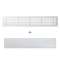 Grille de reprise linéaire 800x150 blanc mate avec filtre