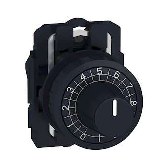 Harmony XB5 - tête + embase potentiomètre - D22 - axe D6,35mm|Schneider Electric-SCHZB5AD922