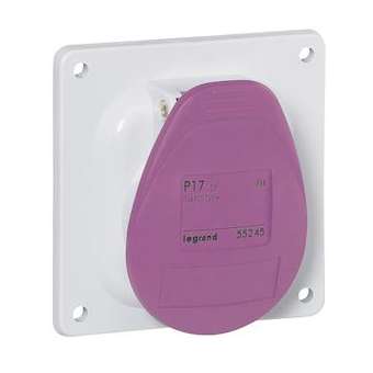 Prise à entraxes unifiés fixe P17 IP44 16A - 20V~ à 25V~ - 2P|Legrand-LEG055245