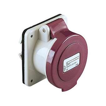 PratiKa - socle de prise industrielle droite - 16 A - 2P - 20-25 V CA - IP44|Schneider Electric-SCH82901