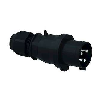 Fiche noire PE 230V 2P+T 6H 32A IP44|Bals-BA1210788