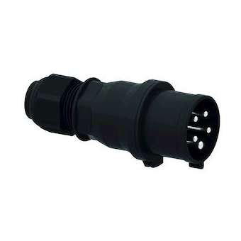 Fiche noire PE 400V 3P+N+T 6H 32A IP44|Bals-BA1210791