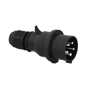 Fiche noire PE 400V 3P+N+T 6H 16A IP44|Bals-BA1211104