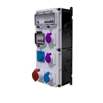 Coffret d'usine VARIABOX triphasé +N 63A 30mA IP44 5PC|Bals-BA1512395